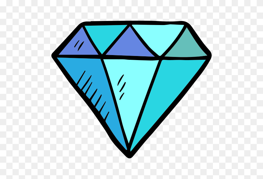 512x512 Diamante Png Icono - Diamante Azul Png