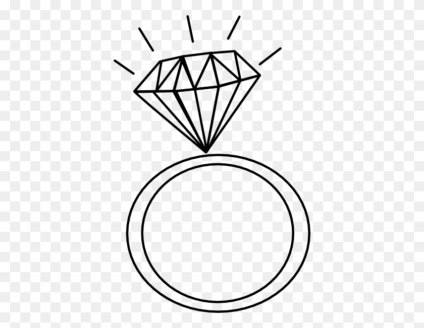 390x591 Diamond Ring Clipart - Diamond Shape Clipart