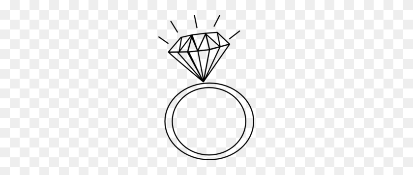 195x296 Diamond Ring Outline Clip Art - Ring PNG