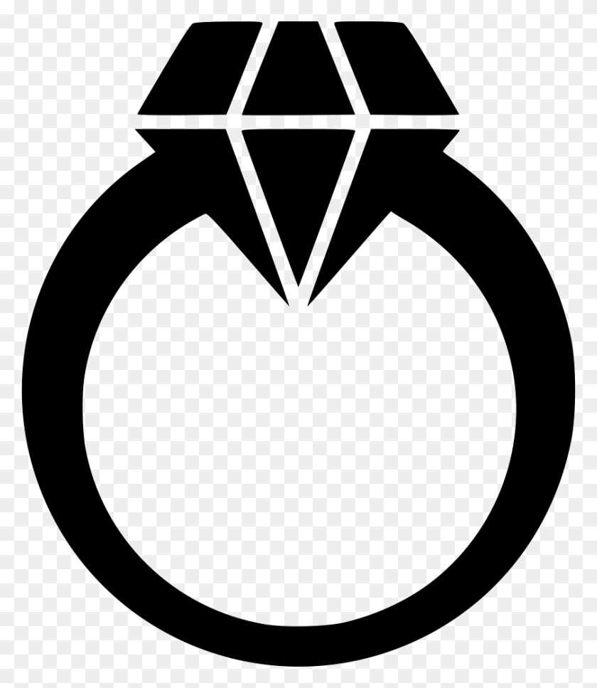 842x980 Diamond Ring Png Icon Free Download - Wedding Ring PNG