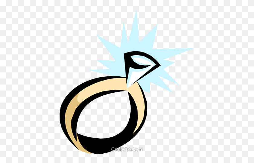 445x480 Diamond Ring Royalty Free Vector Clip Art Illustration - Engagement Ring Clipart