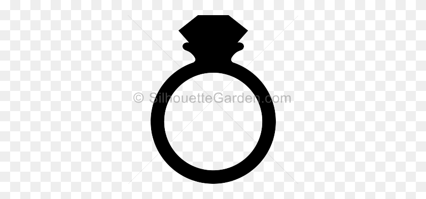 336x334 Diamond Ring Silhouette Clip Art Download Free Versions - Engagement Ring Clipart Free