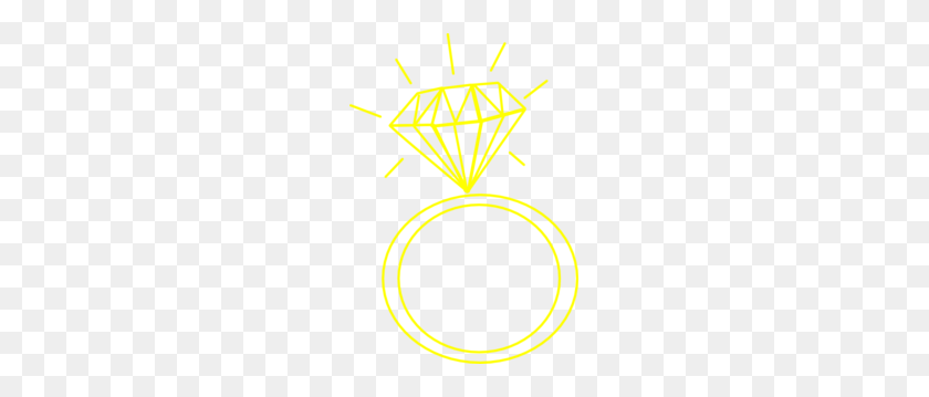 207x299 Diamond Ring Yellow Clip Art - Engagement Ring Clipart