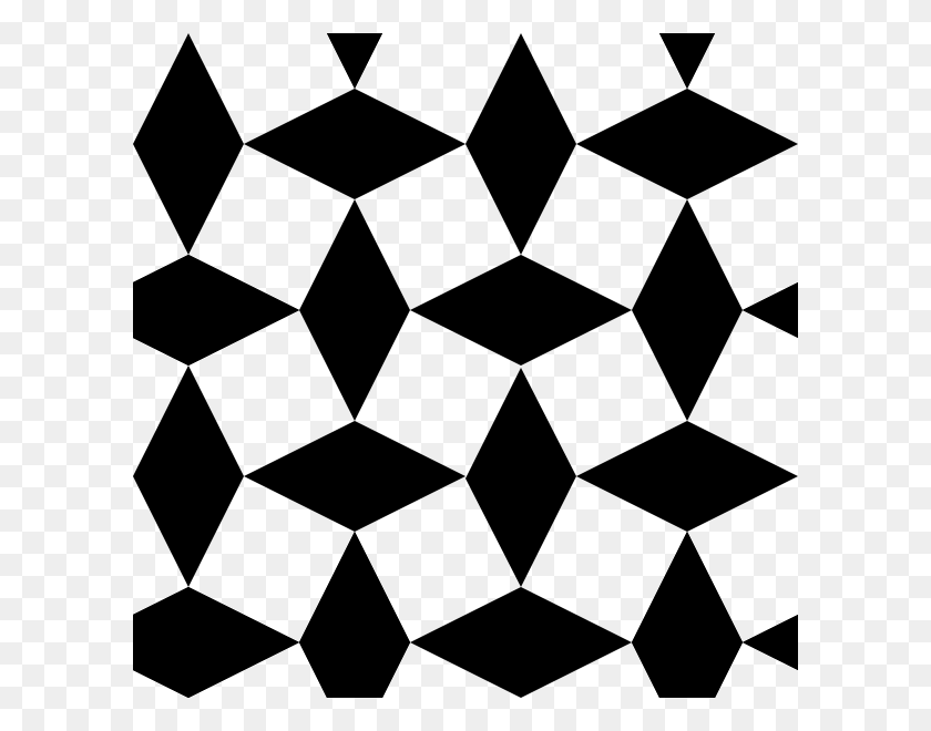 600x600 Diamond Squares Pattern Clip Art - Diamond Shape Clipart Black And White