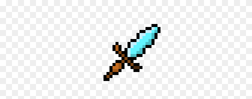 350x270 Diamond Sword Pixel Art Maker - Diamond Sword PNG