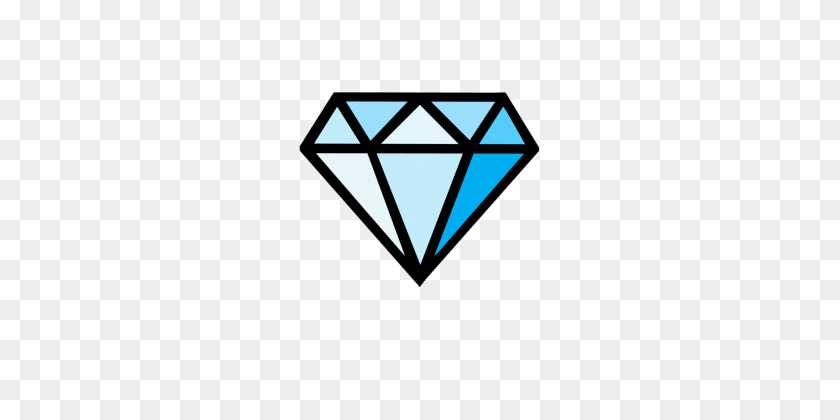 360x360 Diamond Vector Clip Art Png - Blue Diamond PNG
