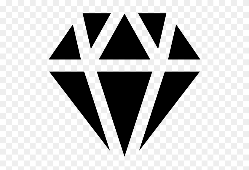 512x512 Diamonds, Triangles, Polygonal, Gems, Gem, Shapes, Diamond, Small - Diamond Outline PNG