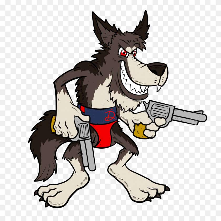 1080x1080 Diape Cartoon Wolf Mascots Don Suratos Art - Wolf Cartoon PNG