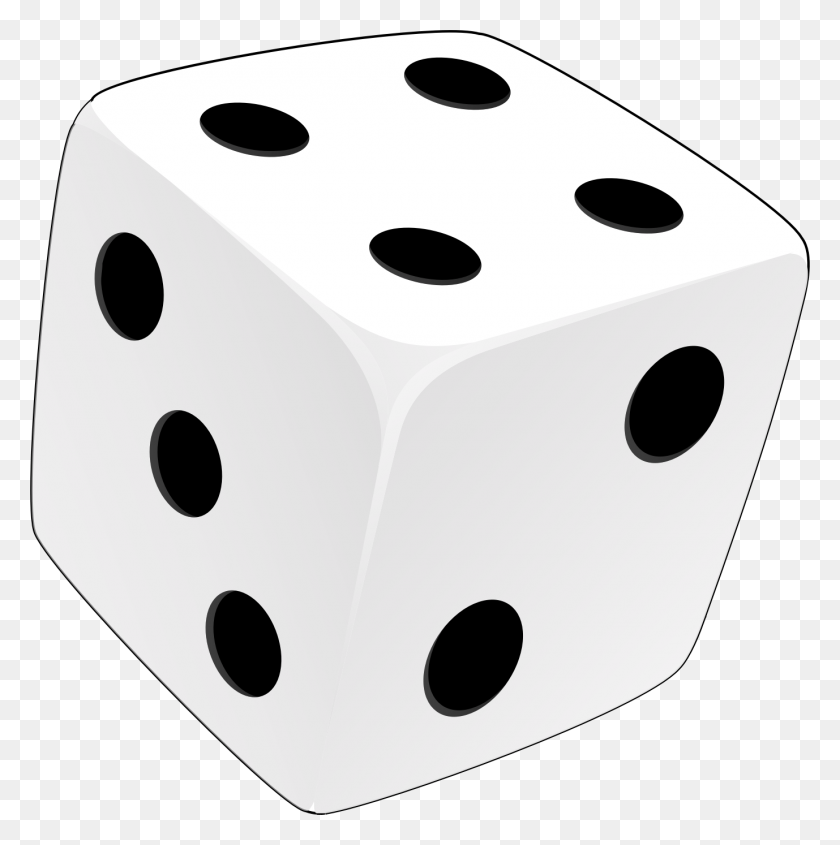 1378x1388 Dice Clipart Single - Rolling Dice Clipart