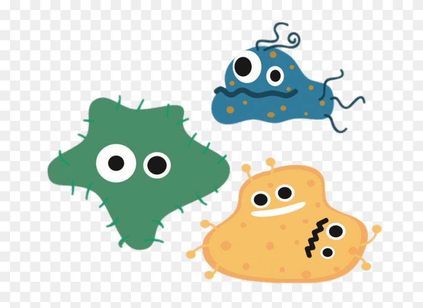 875x620 Different Bacteria Cartoon Transparent Png - Bacteria PNG