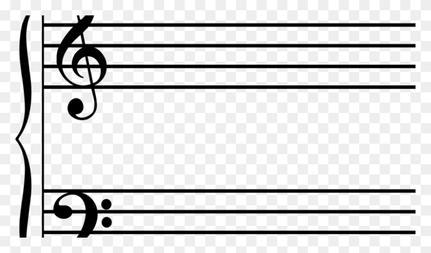 800x445 Different Octaves Marked In Music Staff - Music Staff PNG