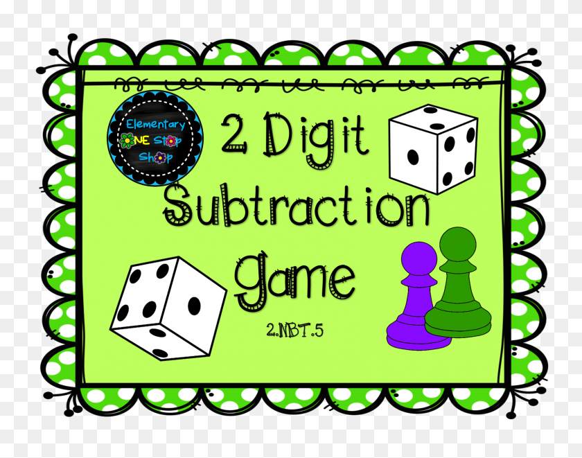 1640x1265 Digit Subtraction With Regrouping Game Tpt Math Products - Family Game Night Clip Art