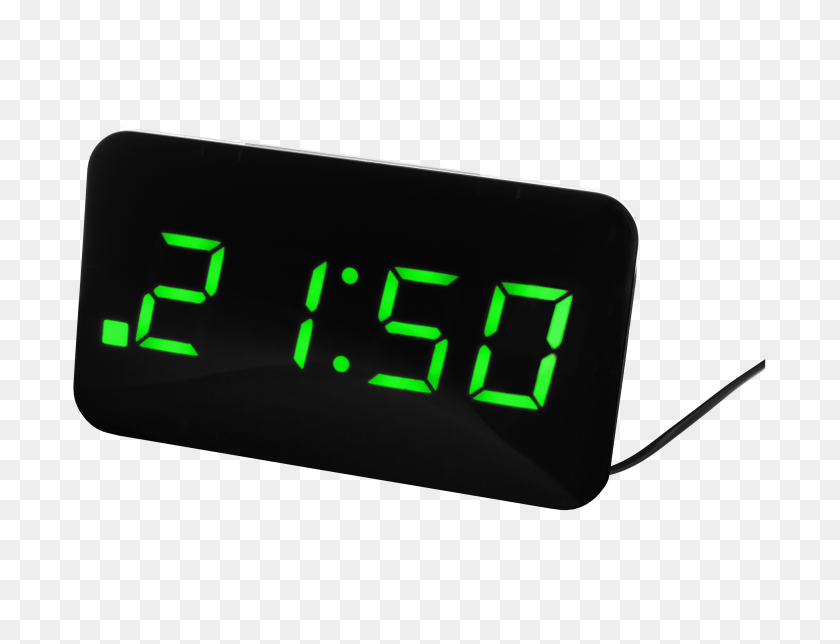 2732x2048 Digital Alarm Clock Jvd Green Numbers - Digital Clock PNG