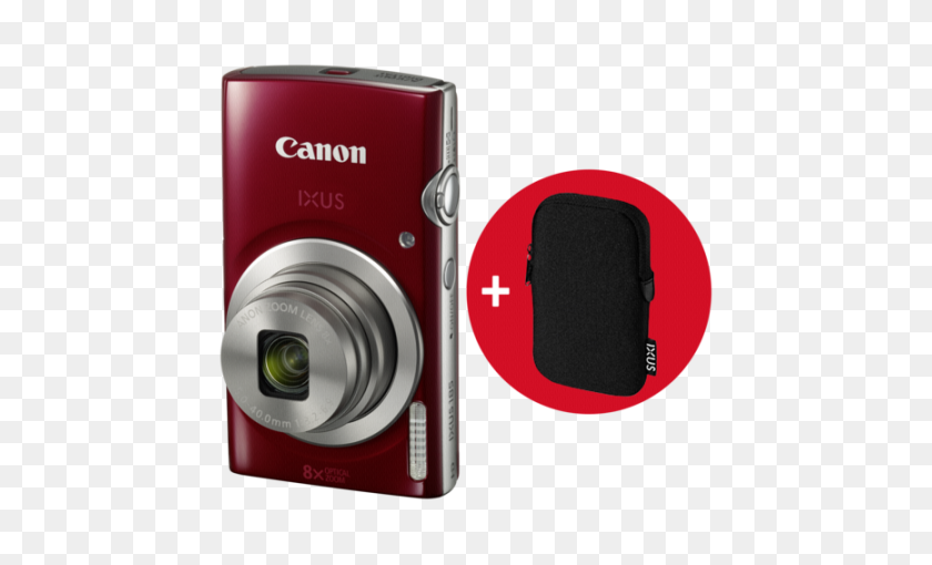 450x450 Cámaras Digitales Canon Ixus Red Essential Kit - Cámara Roja Png