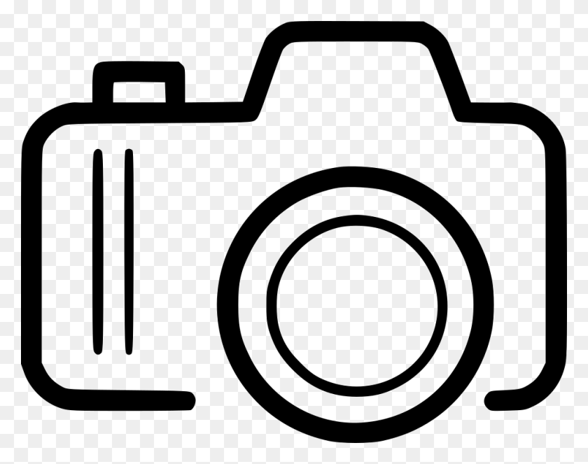 980x758 Цифровая Зеркальная Камера Фотографии Картинки - Камера Черно-Белый Клипарт
