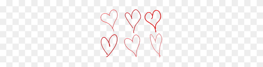 200x155 Sello Digital De Diseño De Dibujo A Mano De Corazones Libre De Regalías De San Valentín - Dibujado A Mano De Imágenes Prediseñadas De Corazón