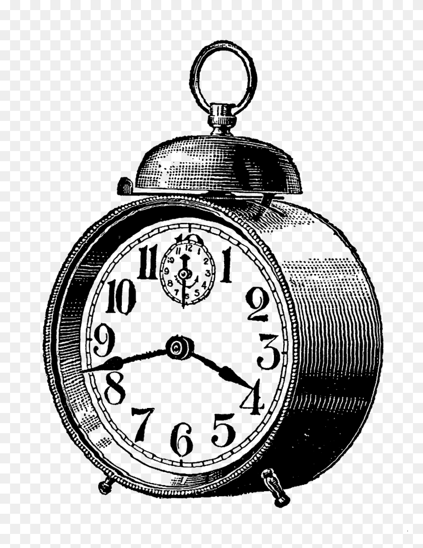 1214x1600 Digital Stamp Design Vintage Timepieces Pocket Watch Alarm Clock - Pocket Watch Clipart