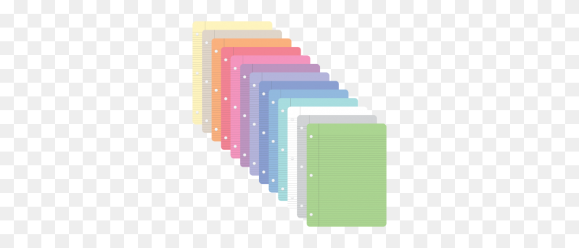 300x300 Paquete De Papel Rayado Digital De Tres Orificios En Varios Colores Para Ser Utilizado - Png De Papel Rayado
