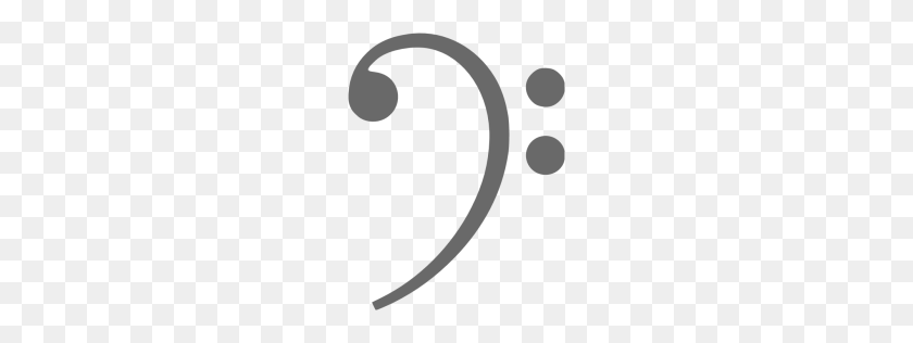 256x256 Dim Gray Bass Clef Icon - Bass Clef PNG