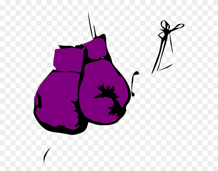 582x598 Dina, Púrpura, Guantes De Boxeo Clipart - Boxing Clipart
