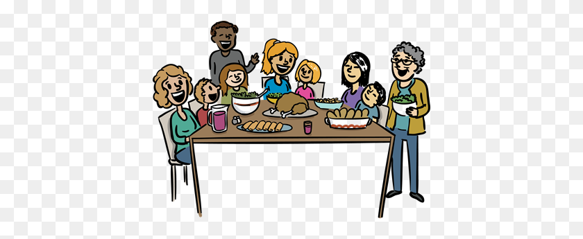 400x285 Diner Clipart Family Conversation - Family Time Clipart