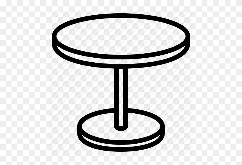 512x512 Dining Table, Furniture, Round Table, Table Icon - Table Black And White Clipart
