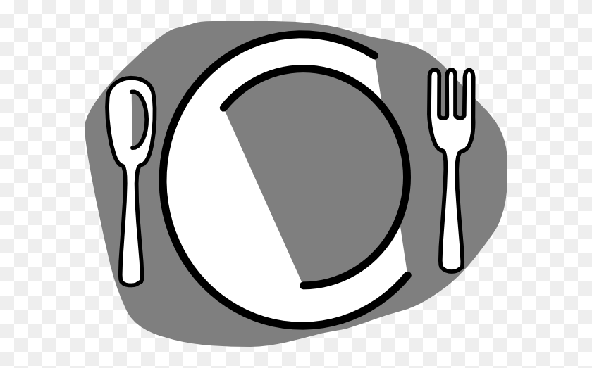 600x463 Dinner Place Setting Clip Art - Set The Table Clipart