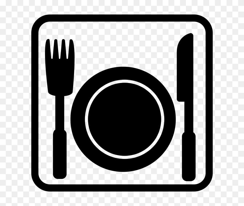2400x2000 Dinner Plate Icon - Plate And Fork Clipart