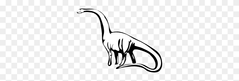 300x224 Dino Clip Art - Black And White Dinosaur Clipart