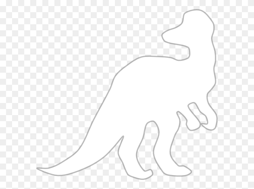 600x564 Dino Outline Clip Art - Dinosaur Clipart Outline