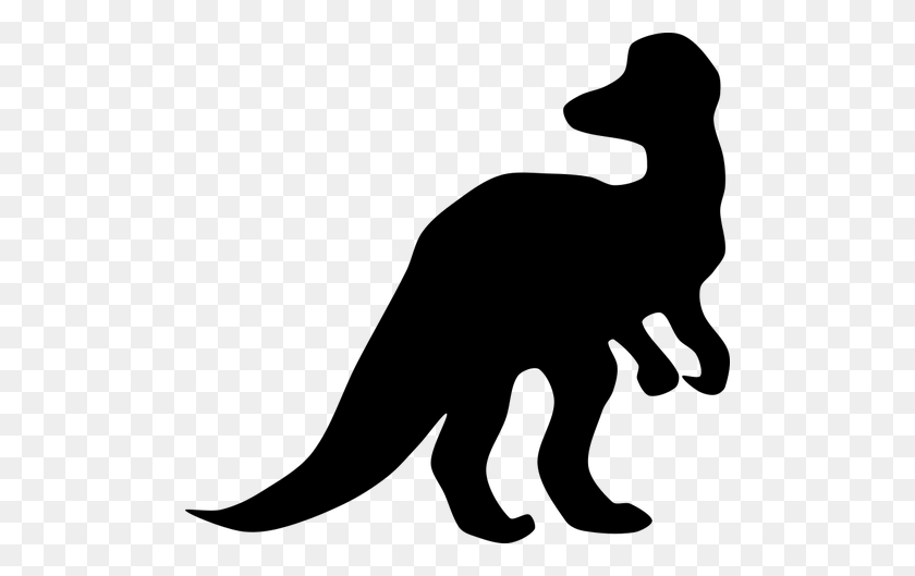 500x469 Dino Silhouette - Dinosaur Silhouette Clipart