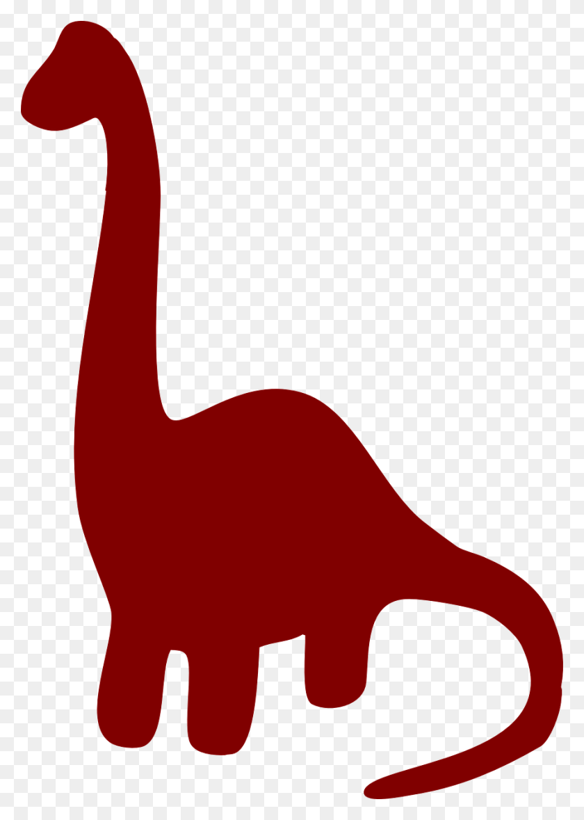 892x1280 Динозавр, Коричневый, Силуэт, Длинный, Древний - Силуэт Динозавра Клипарт