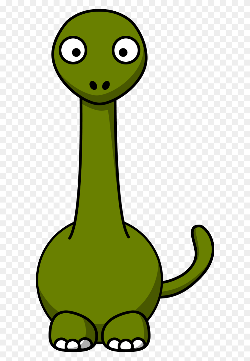 600x1152 Dinosaur Cartoon Long Neck - Tyrannosaurus Rex Clipart