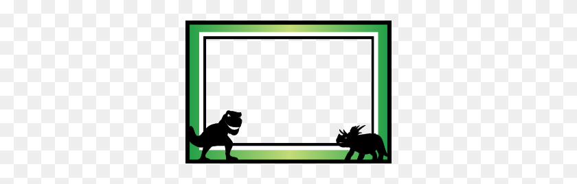 300x209 Dinosaur Clipart Frame - Free School Border Clipart