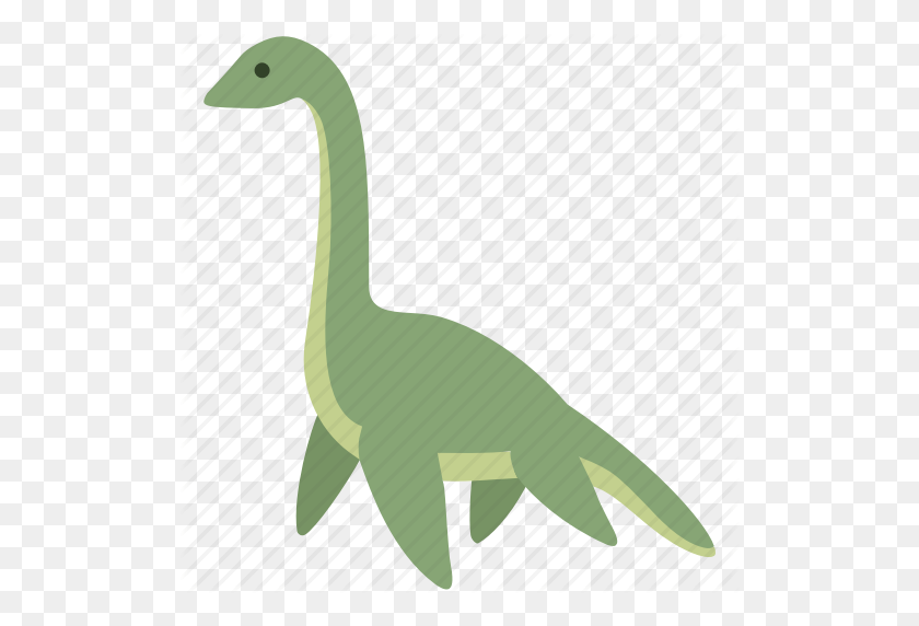 512x512 Dinosaur, Folklore, Loch, Monster, Ness, Nessie, Plesiosaur Icon - Loch Ness Monster PNG