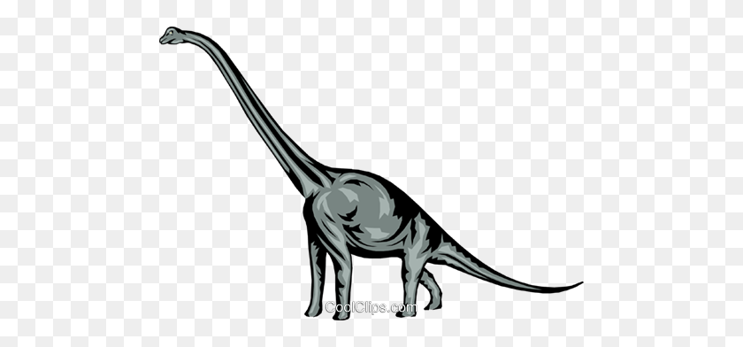 480x332 Dinosaur Royalty Free Vector Clip Art Illustration - Brontosaurus Clipart Black And White