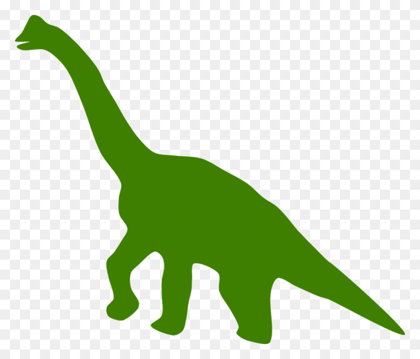 852x720 Динозавры Бронтозавр - Контур Клипарт Динозавров