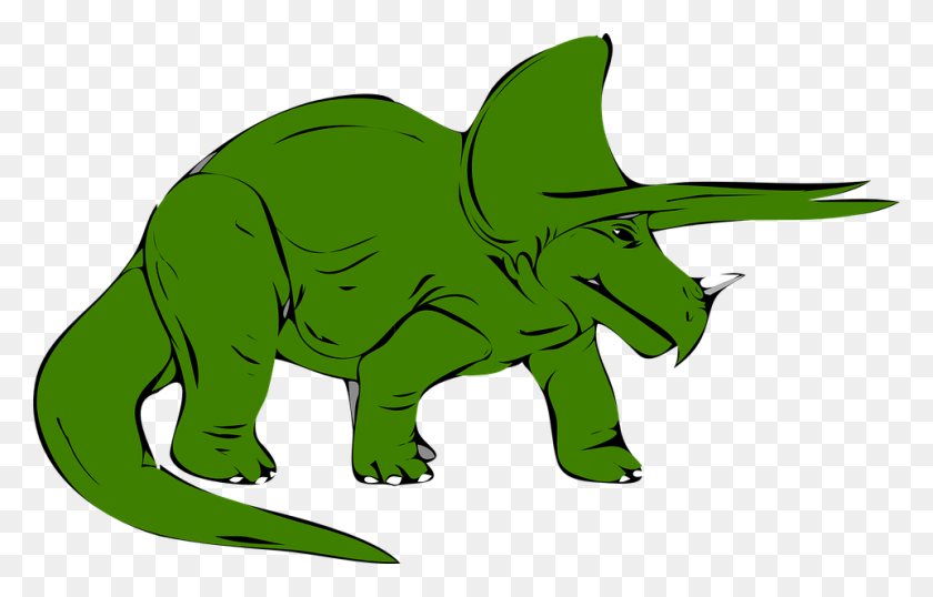960x589 Клипарт Динозавров Вымерших - Зеленый Динозавр Клипарт