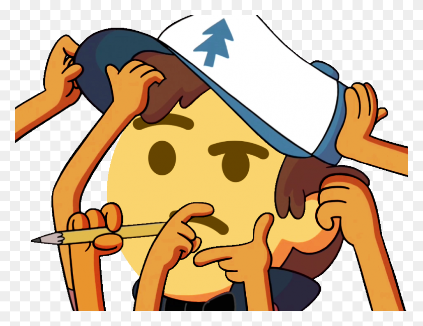 950x718 Dipper Version Thinking Face Emoji Know Your Meme - Thinking Face PNG