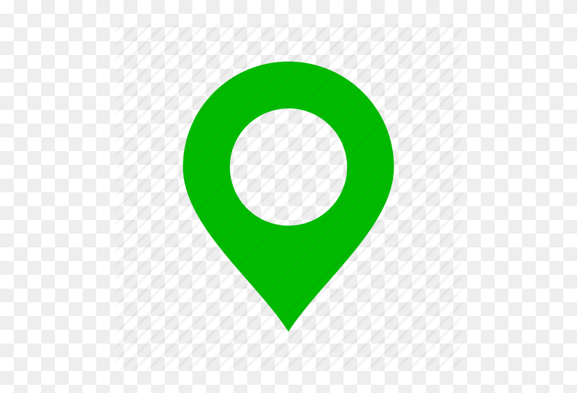 512x512 Направление, Gps, Зеленый Цвет, Местоположение, Карта, Маркер, Значок Навигации - Маркер Местоположения Png