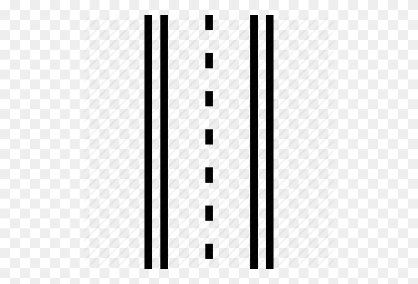 512x512 Direction, Highway, Road, Straight Road, Street, Track Icon - Straight Road PNG