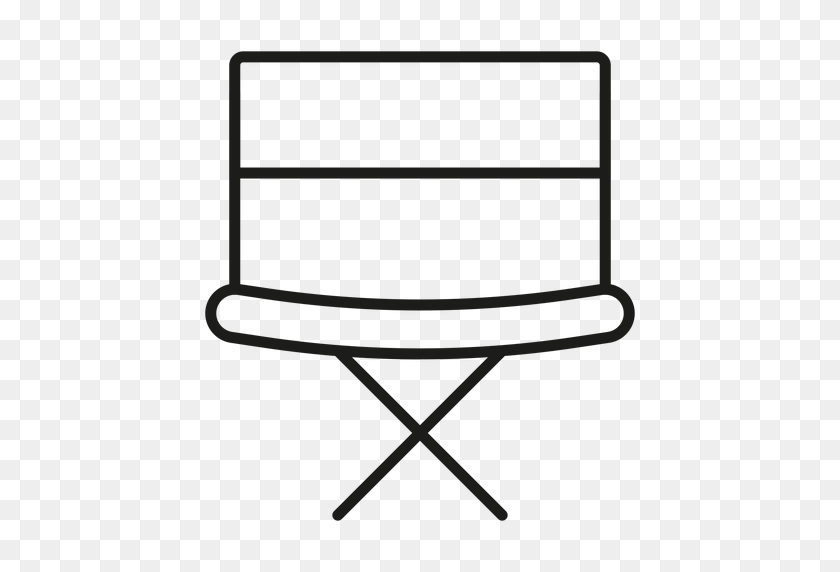 512x512 Director Chair Stroke Icon - Directors Chair Clipart
