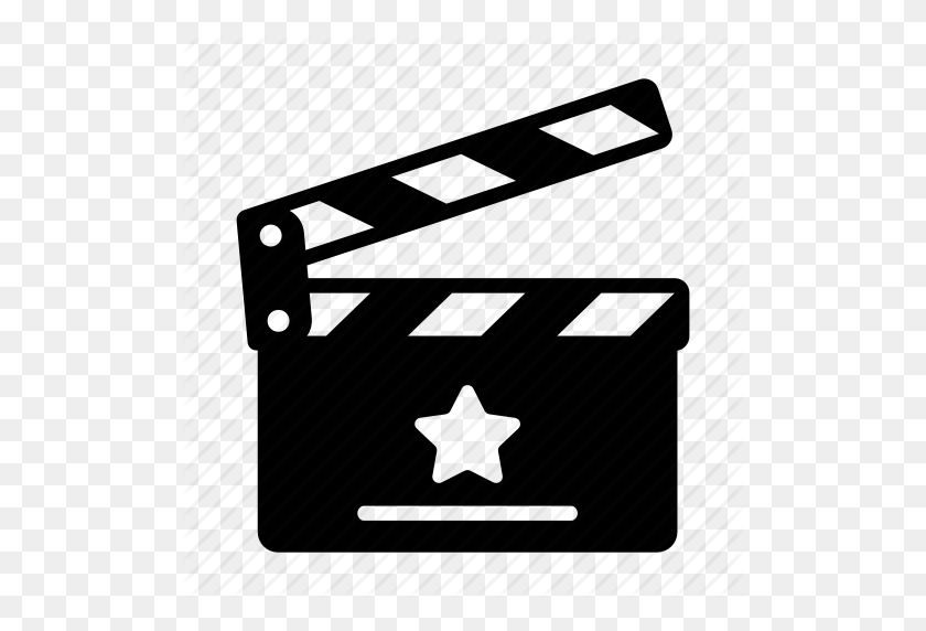 512x512 Director, Set De Filmación, Producción De Películas, Rodaje, Icono De Pizarra - Pizarra De Película Png