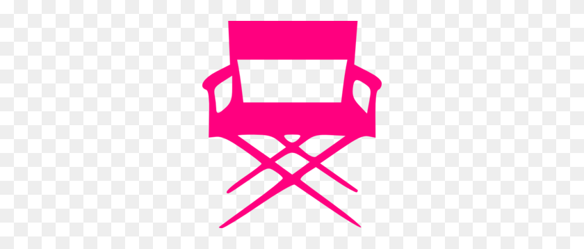 258x298 Director S Chair Pink Clipart - Movie Director Clipart