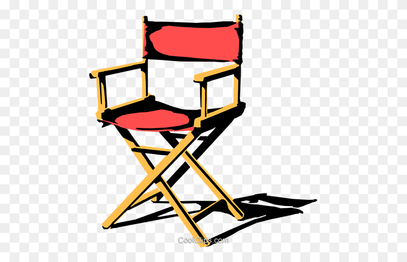 471x480 Director's Chair Royalty Free Vector Clip Art Illustration - Director Clipart