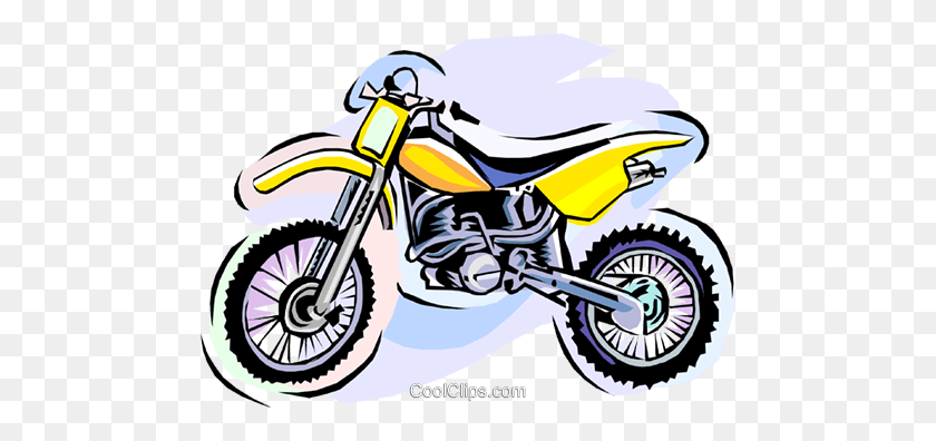 480x336 Dirt Bike, Motorcycle Royalty Free Vector Clip Art Illustration - Motocross Clipart