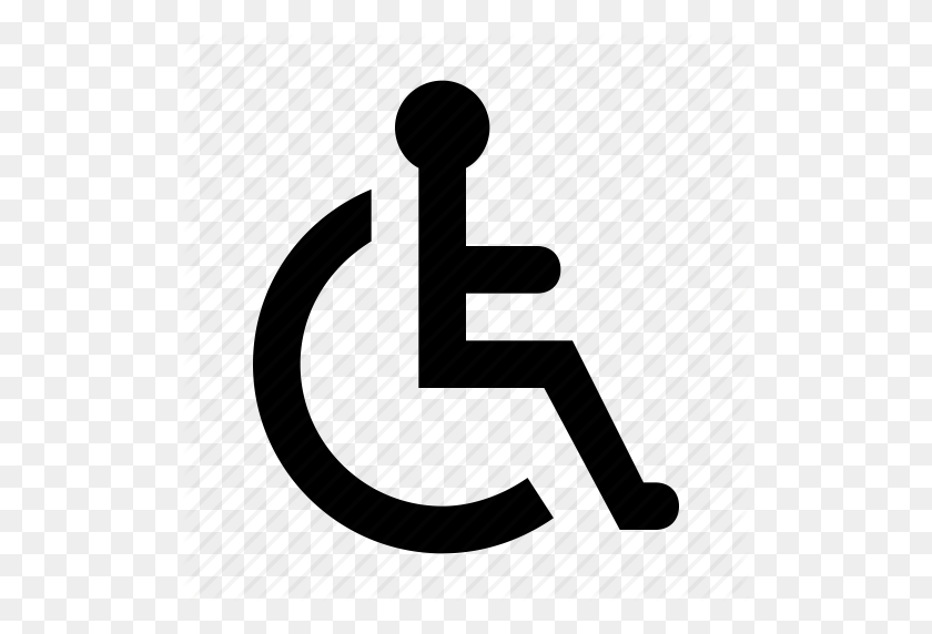 512x512 Discapacidad, Discapacitados, Estacionamiento Para Discapacitados, Discapacitado, Parapléjico Icono - Señal De Discapacidad Png