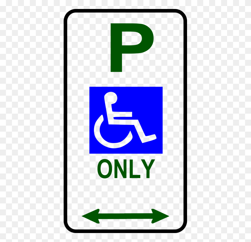 413x749 Disabled Parking Permit Disability Accessibility Sign Free - Parking Clipart