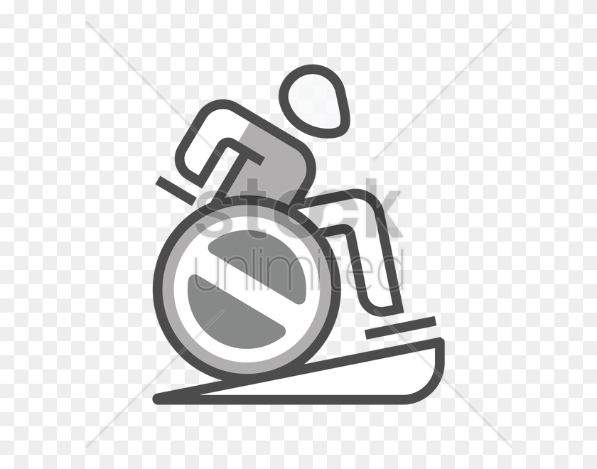 600x600 Disabled Person Ramp Icon Vector Image - Ramp Clipart