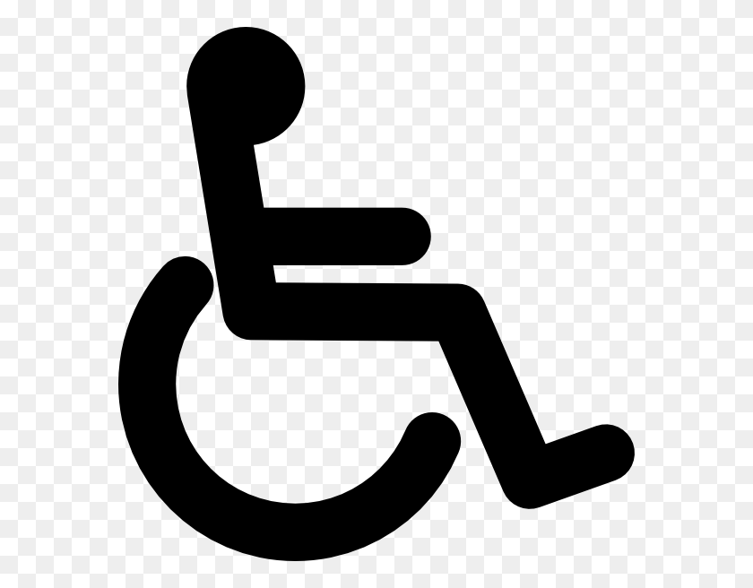 576x596 Disabled Wheel Chair Access Sign Clip Art Free Vector - Wheel Clipart